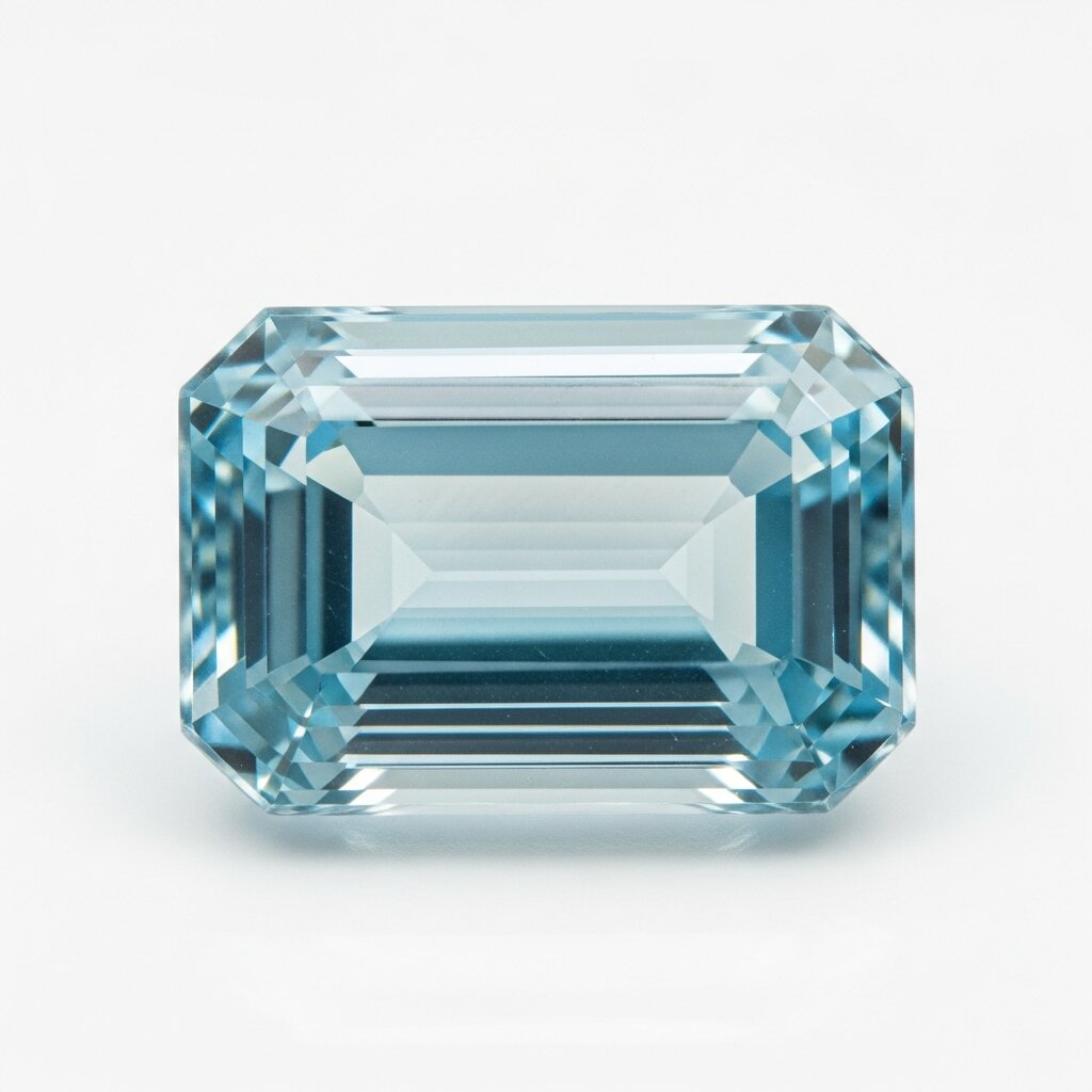 Blue Aquamarine, Emerald Cut, 4.8ct