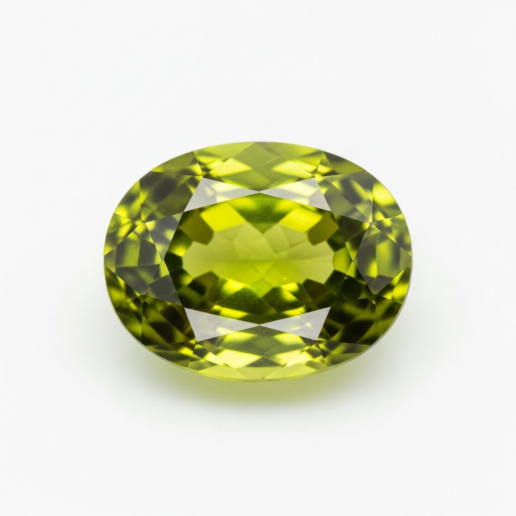 Green Peridot, Oval Cut, 5.5ct